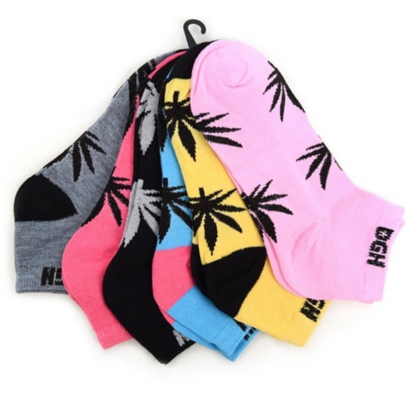 🌈LAST PK 🦄 6 pr CANNABIS weed stoner ankle socks - Picture 4 of 7